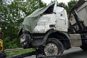 LKW umgestuerzt A 1 Rich Saarbruecken P270